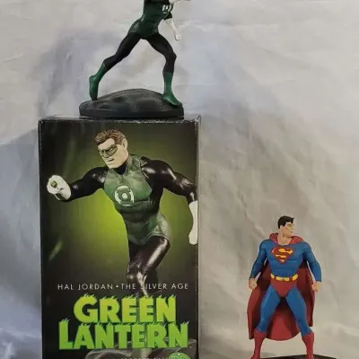 2 Limited Edition DC Comics Mini Statues - Green Lantern and Superman