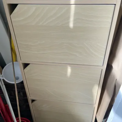 Small Light Colored Storage Cabinet