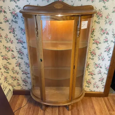 Round Front Curio Cabinet 