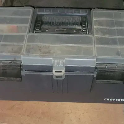 Craftsman Tool Box With Miscellaneous Tools including Power Tools