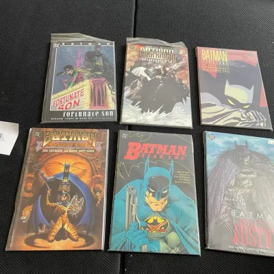 Six Batman Paperback Bound Comic Books