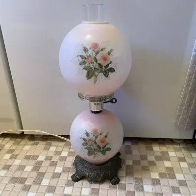 Vintage Pink Electric Antique Styled Lamp