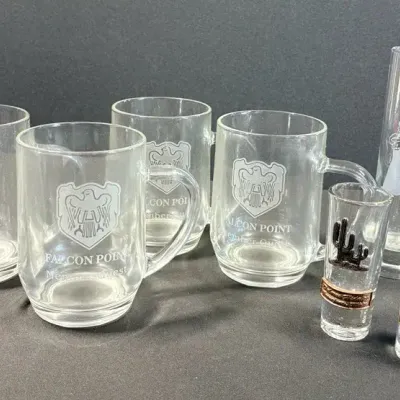 Collection Of Golf Memorabilia Glassware