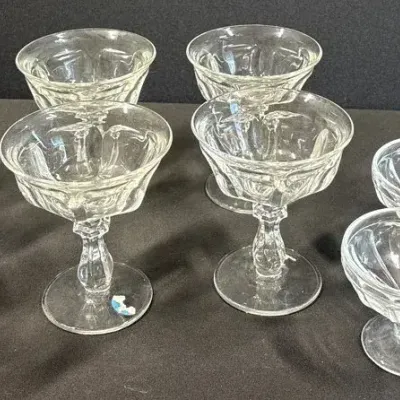Vintage Heisey Sherbet  Dishes Set Of 6 & Petite Sherbet Dish Set Of 3
