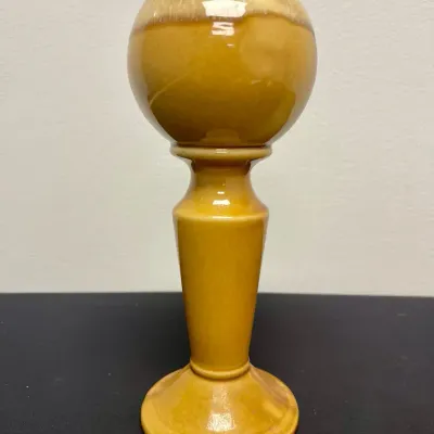 Vintage Hull Pottery #433 Pedestal Candlestick Holder 