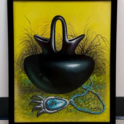1986 Holden Nez Navajo Painting Of A Wedding Vase 