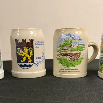 4 Piece German Beer Stein Lot