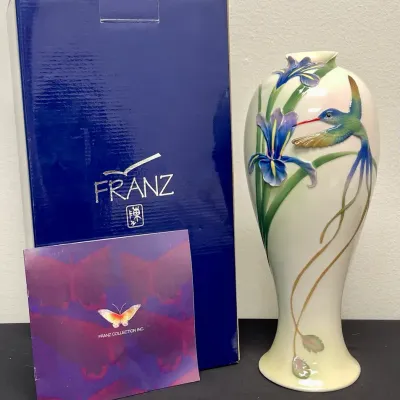 Franz Collection Long Tail Hummingbird Tall Vase