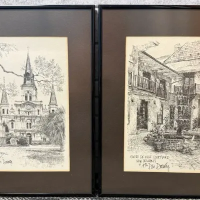 Set Of Framed Prints By Don Davey Of Iconic New Orleans 