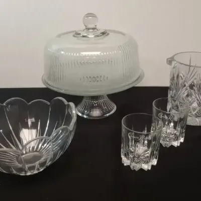 Anchor Hocking Glass Cake Stand, Crystal Ice Bucket & More!