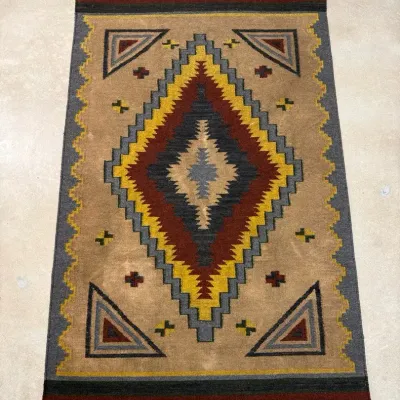 Wool Kilim-Style Area Rug 44”x 67”