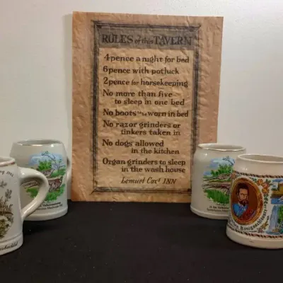 Six German Beer Steins And The Little Rascals "Silly Sultans" Plate
