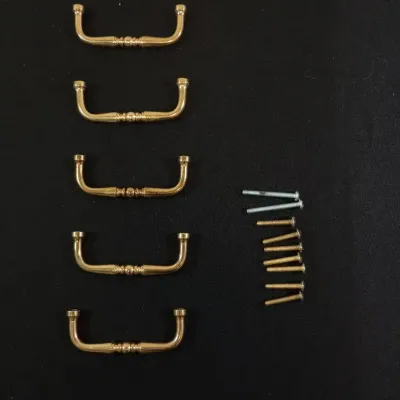 Goldtone/Brass Drawer Pulls Set Of 5