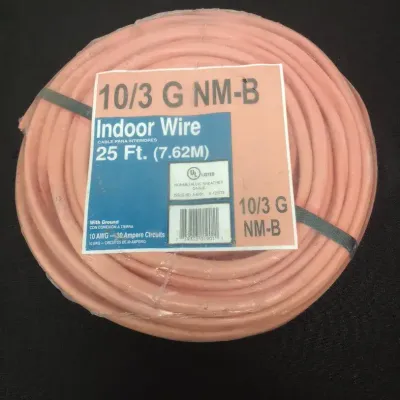 25ft Indoor Wire 10/3 G NM-B