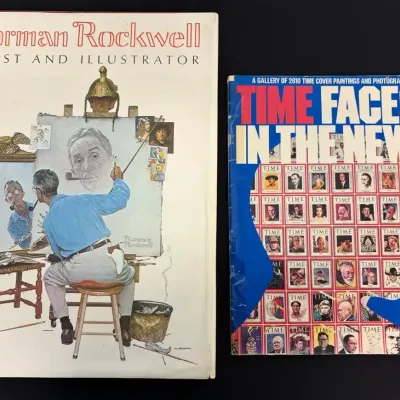Norman Rockwell: Artist & Illustrator Hardcover (1970) & Time Magazine - Faces in the News (1976)
