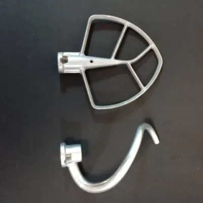 Kitchen Aid Metal Standing Mixer Attachments: Flat Beater And Spiral Dough Hook