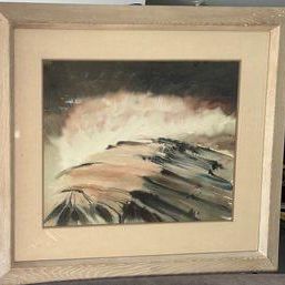 Watercolor Entitled Blue Carnival At Night Signed GT Johnson.