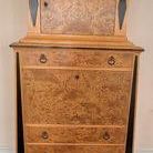 Biedermeier Style Bird's-eye Maple And Burl Veneer Secretaire à Abattant