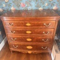 Henredon Historic Natchez Collection Inlaid Mahogany 4-Drawer Chest