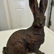 Vintage Bronze Garden Rabbit