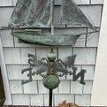 1940s Copper Hand Crafted Sailing Vessel Weathervane