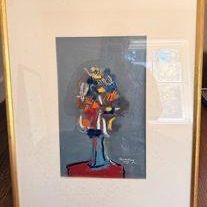 Ralph Rosenborg 1972 Original Oil Painting "Floral Study, Wild Flowers On White Table"
