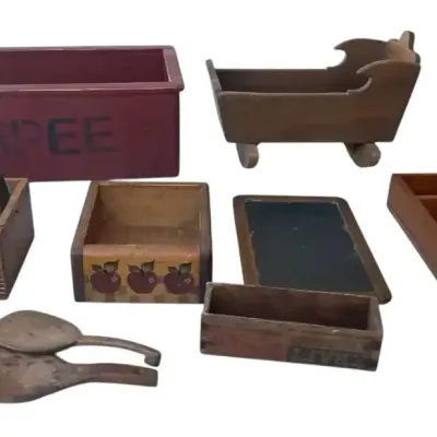 Antique Wood Household Items