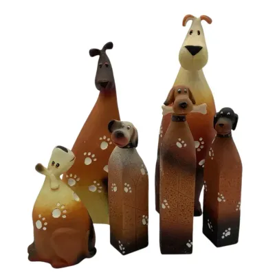 Six Farmyard Fun Dog Figurines By Artforum Design By Madeleine Charlston
