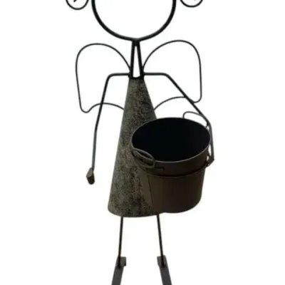 Vintage Wrought Iron Angel Planter