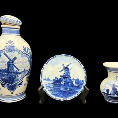 3 Delftware Pottery Pieces