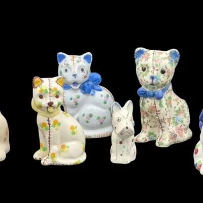 Porcelain Cats and Dogs