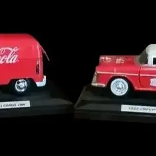 Pair Of Coca Cola 1/24 Scale Model Automobiles 