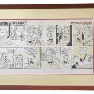 Original Framed Will-Yum Sunday Comic 