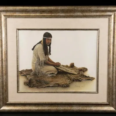 James Bama Western Art Print Vintage Cowboy Native American Collectible