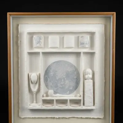 Donald Hendricks Signed Numbered 3D Embossed Paper Art Framed Sculpture