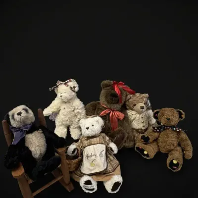 Vintage Collectible Teddy Bears Lot of 6 Hershey’s Bear Co. Annette F. 