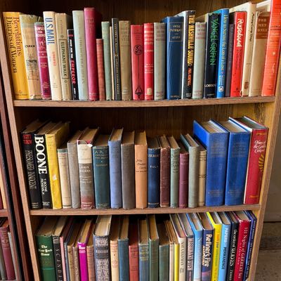 Over 800 hardbound books-- mostly First Editions and early literature--$5 each