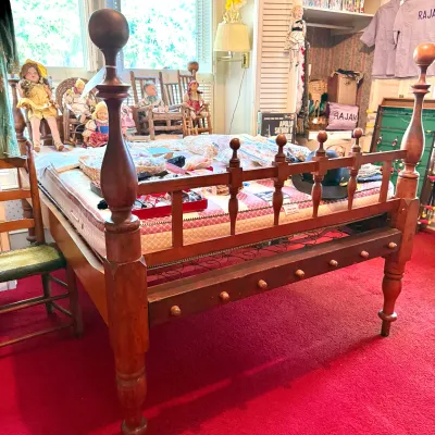 Sale Photo Thumbnail #189: Antique Maple Rope Bed