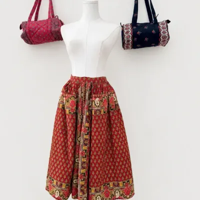 Sale Photo Thumbnail #5: Vintage Pierre Deux Bags & Paisley Skirt.