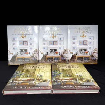 Sale Photo Thumbnail #26: Collection of interior design coffee table books by Timothy Corrigan, including multiple copies of "The New Elegance" and "An Invitation to Château du Grand-Lucé," all in very good condition with original dust jackets.
