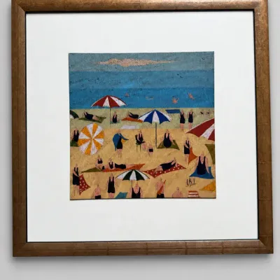 Sale Photo Thumbnail #44: Lionel Borla Signed “Graphisme Estival” Framed Mixed Media Painting