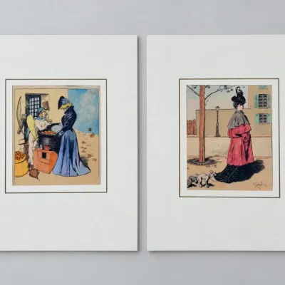 Sale Photo Thumbnail #86: Henri Gerbault Watercolor Hand Painted Prints