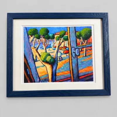 Sale Photo Thumbnail #89: J.L. Ber Signed “Place de la Marine” Original Painting 2007