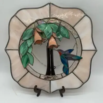 Lovely Round Stained Glass Suncatcher
