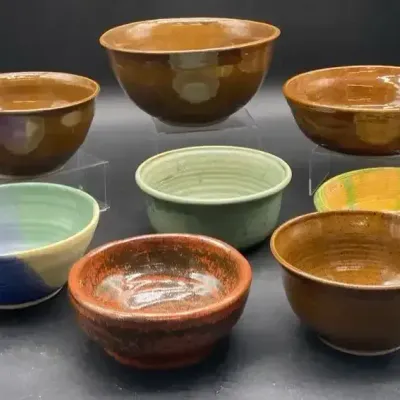 (8) Colorful Pottery Bowls