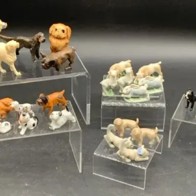 Porcelain Animal Figurine Lot- Wade England Japan 