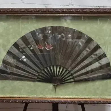 Lovely Framed Asian Folding Fan