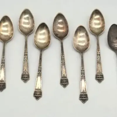 (7) Sterling Silver Teaspoons 
