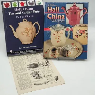 (2) Hall China Collector Books & Advertisement