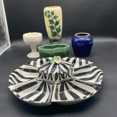 Decorative Vases & Serving Platter 